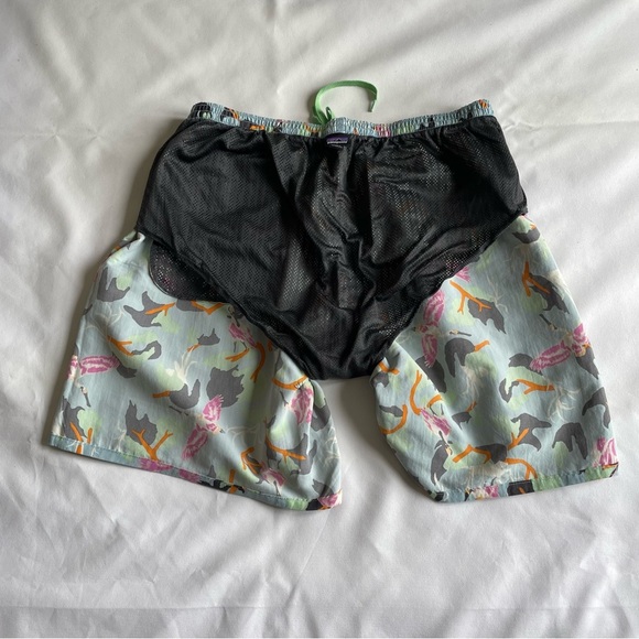Patagonia Men's Swim Trunks with Colorful Bird Print - Picture 5 of 8